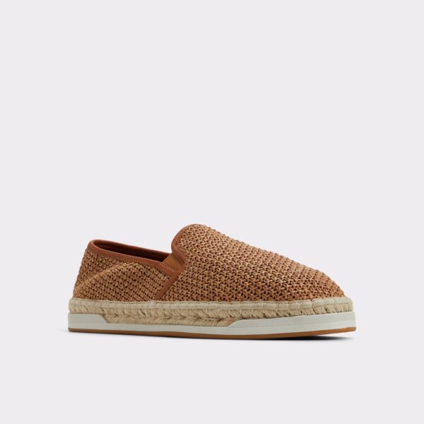 Johnney Cognac Textile Raffia Men's Espadrilles - 画像 (4)