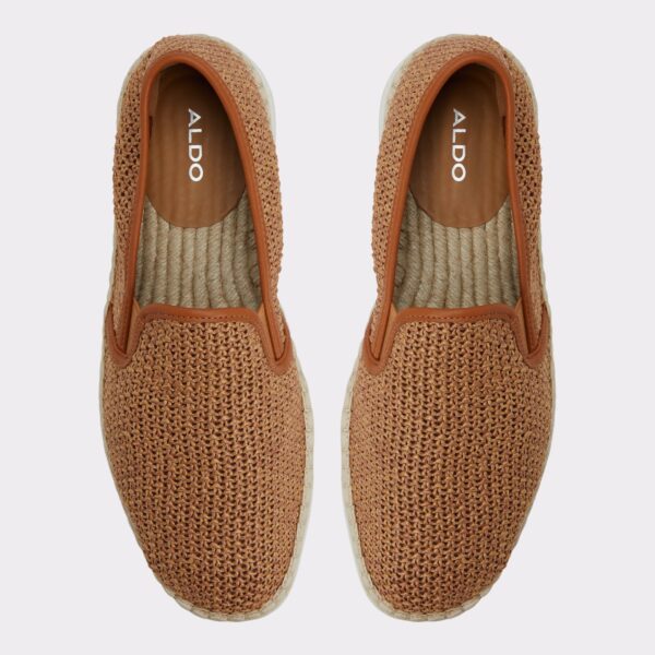 Johnney Cognac Textile Raffia Men's Espadrilles - 画像 (6)