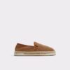 Johnney Cognac Textile Raffia Men's Espadrilles