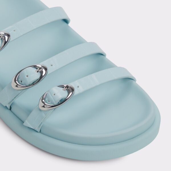 Zephyra Pastel Blue Women's Footbed Sandals - 画像 (6)